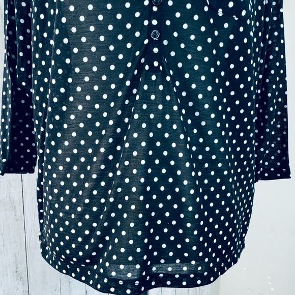 ✨ H&M Black & White Polka Dot Blouse (Size S) ✨ - Picture 3 of 11